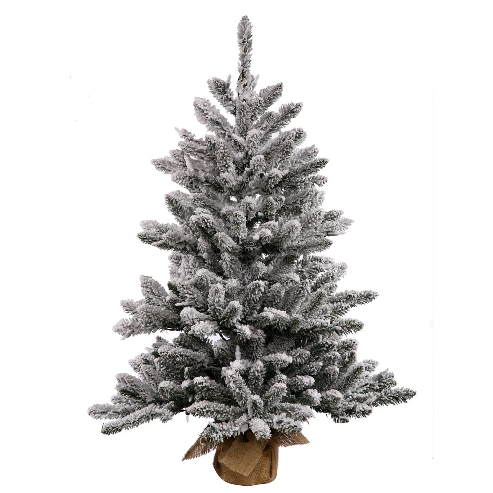 Vickerman B160524 24" Flocked Anoka Pine Artificial Christmas Tree Unlit