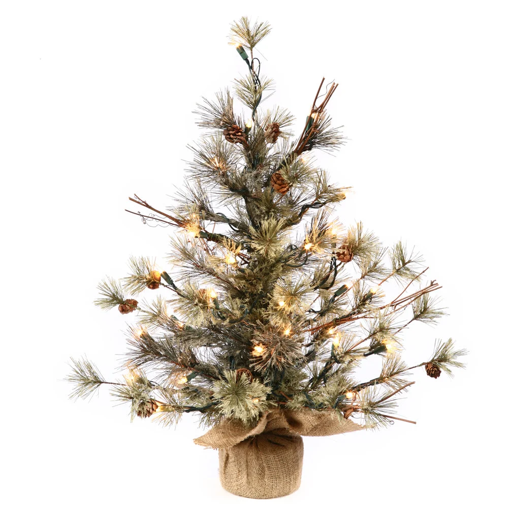 Vickerman B165425LED 24" Dakota Pine Artificial Christmas Tree Warm White Dura-Lit Led Lights