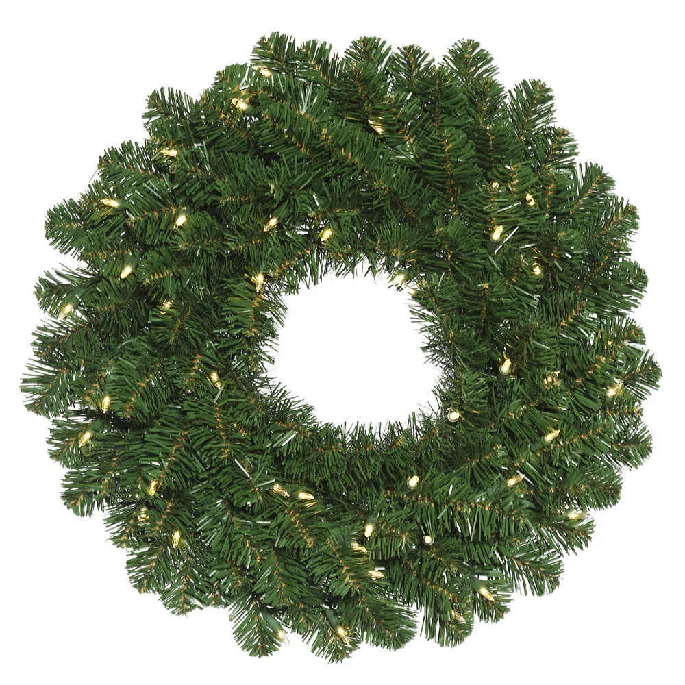 Vickerman C164673LED 72" Oregon Fir Artificial Christmas Wreath Warm White Single Mold LED Wide Angle Lights