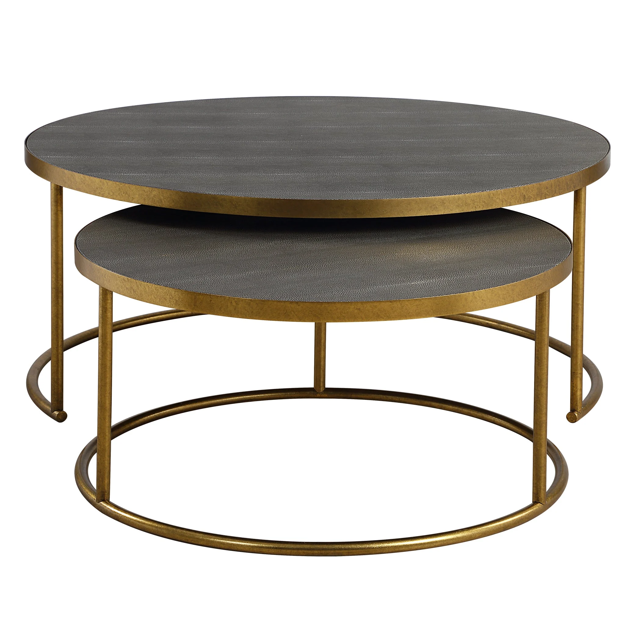 Aragon Gray Nesting Coffee Tables // Set of 2