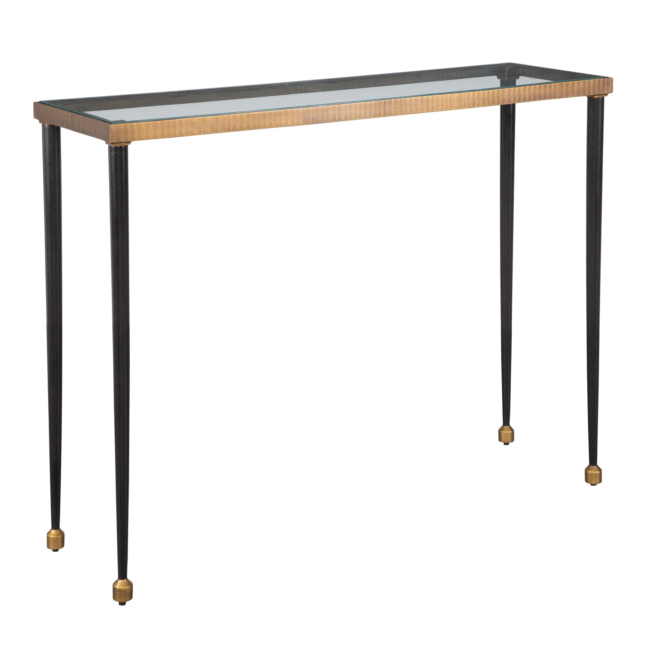 Stiletto Antique Gold Console Table