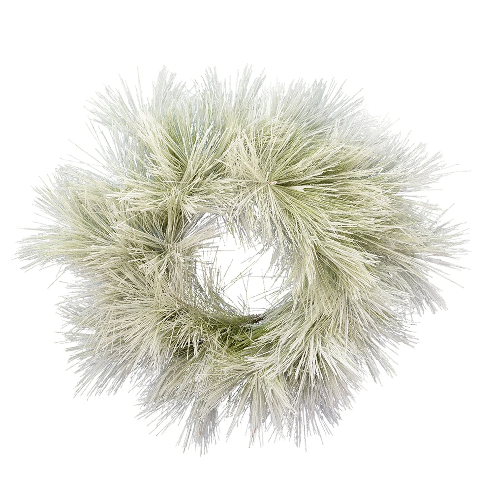 Vickerman D186120 20" Flocked Coutler Pine Artificial Christmas Wreath Unlit