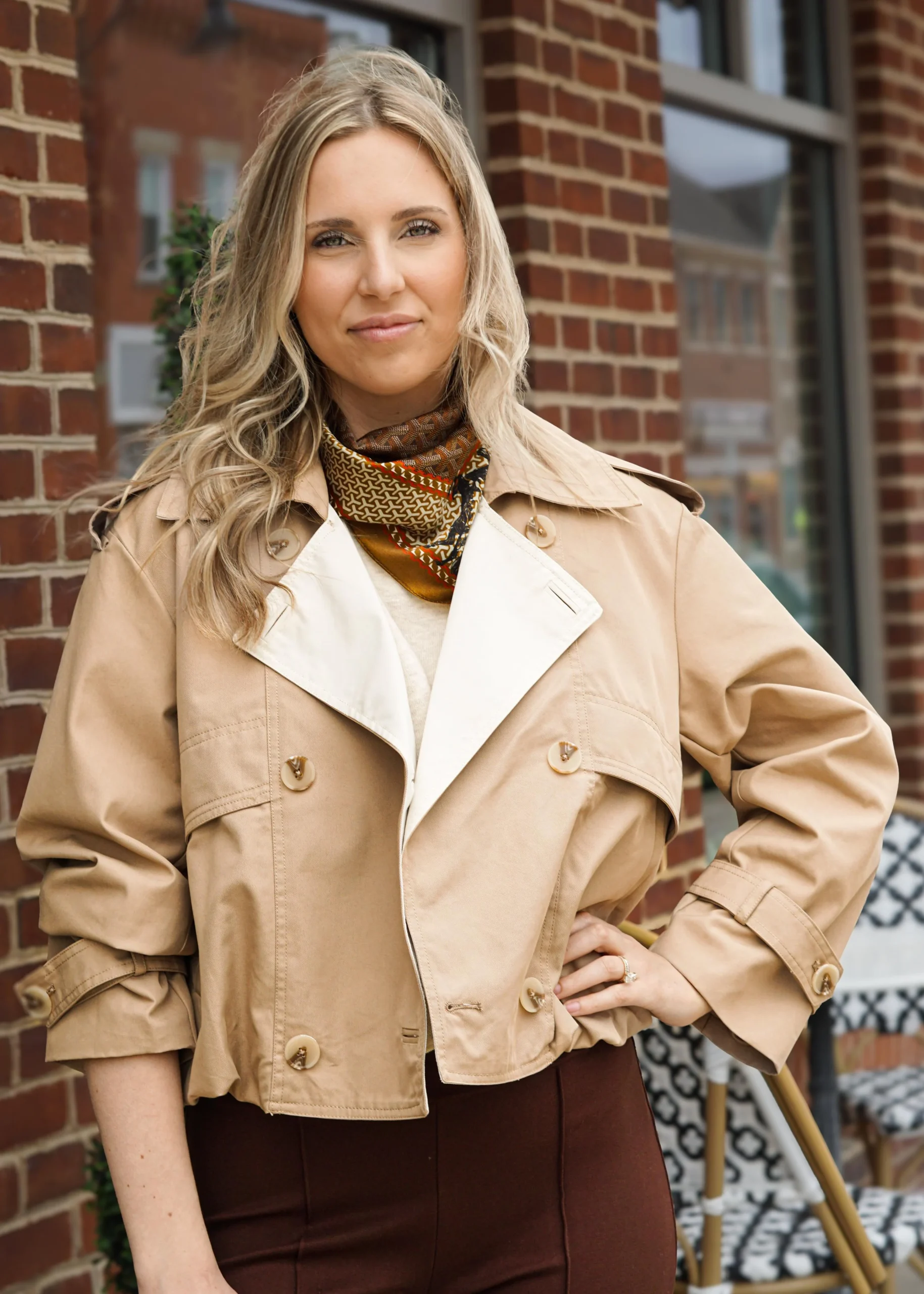 Daniela Balloon Cropped Trench Coat