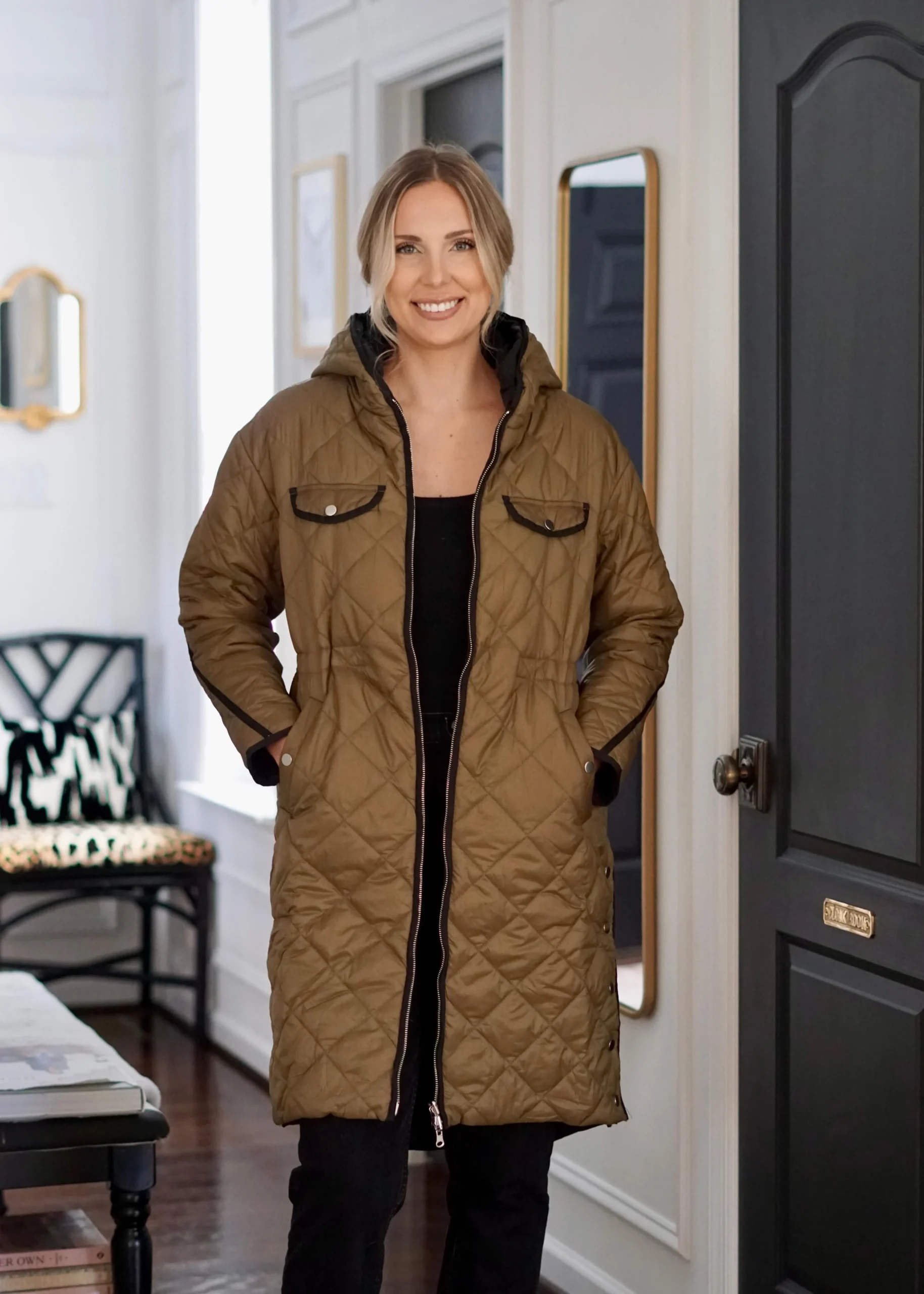 Virlen Reversible Quilted Puffer Coat