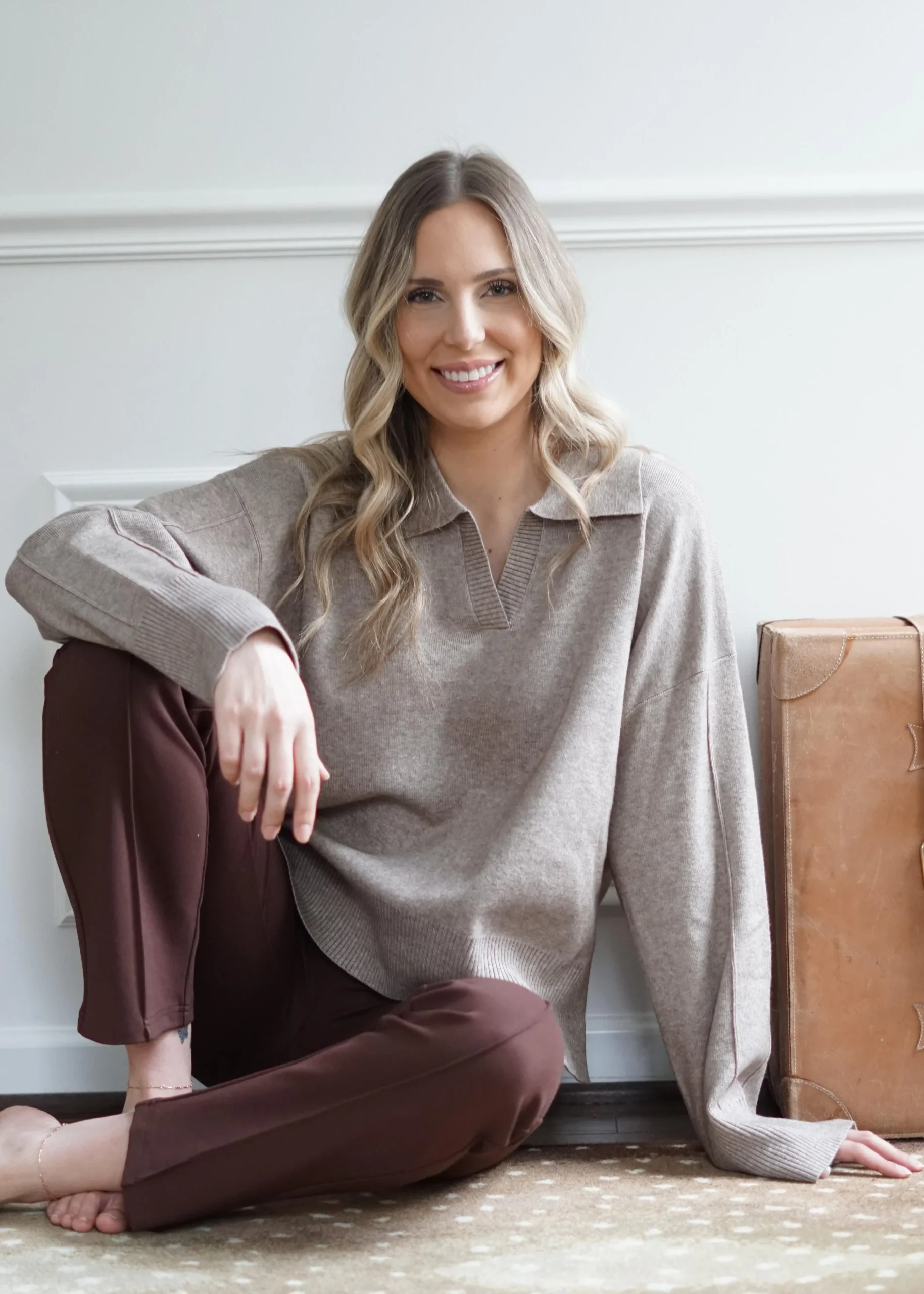 Delilah Collared Knit Sweater