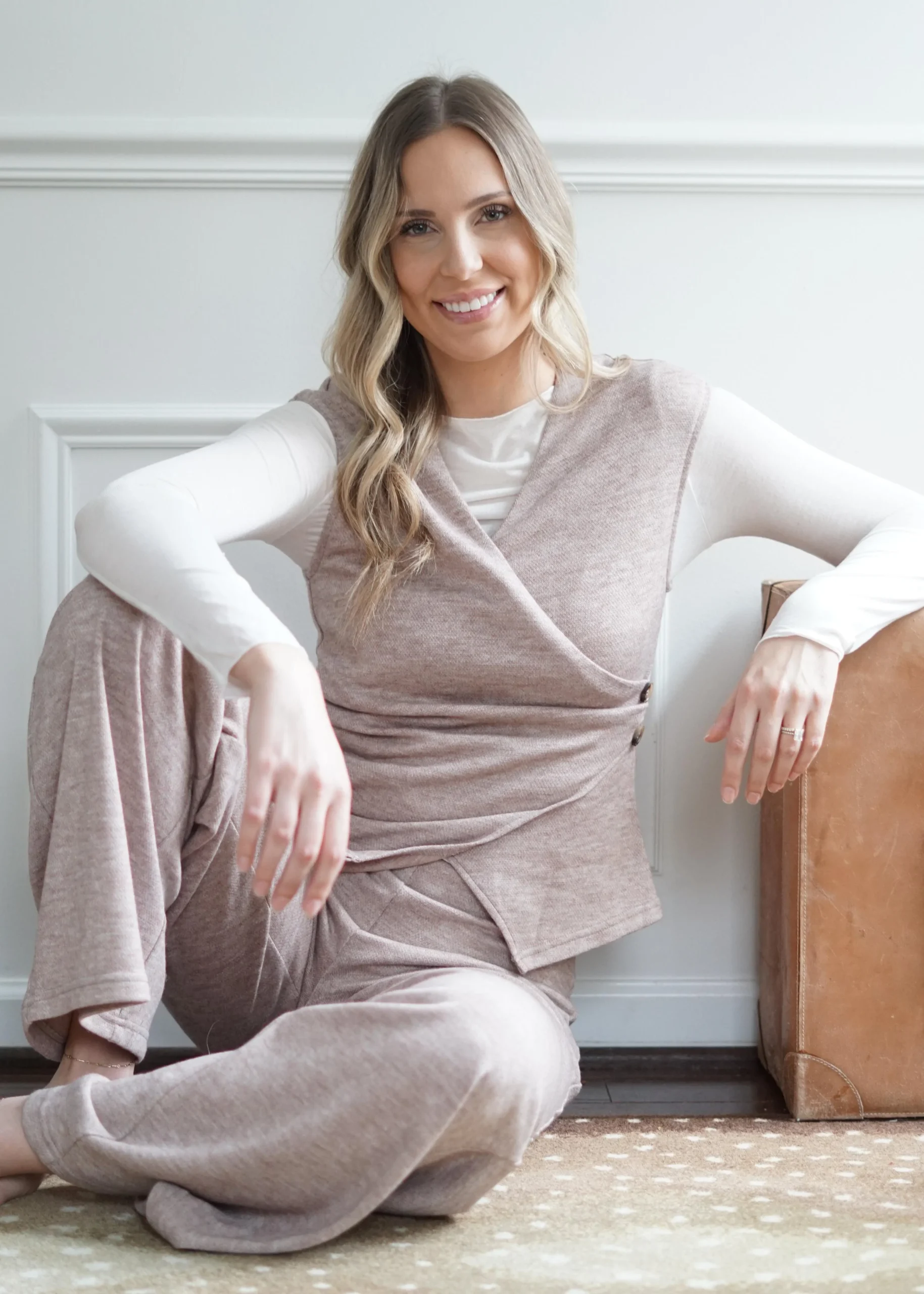 Amelie Knit Wrap Two Piece Set