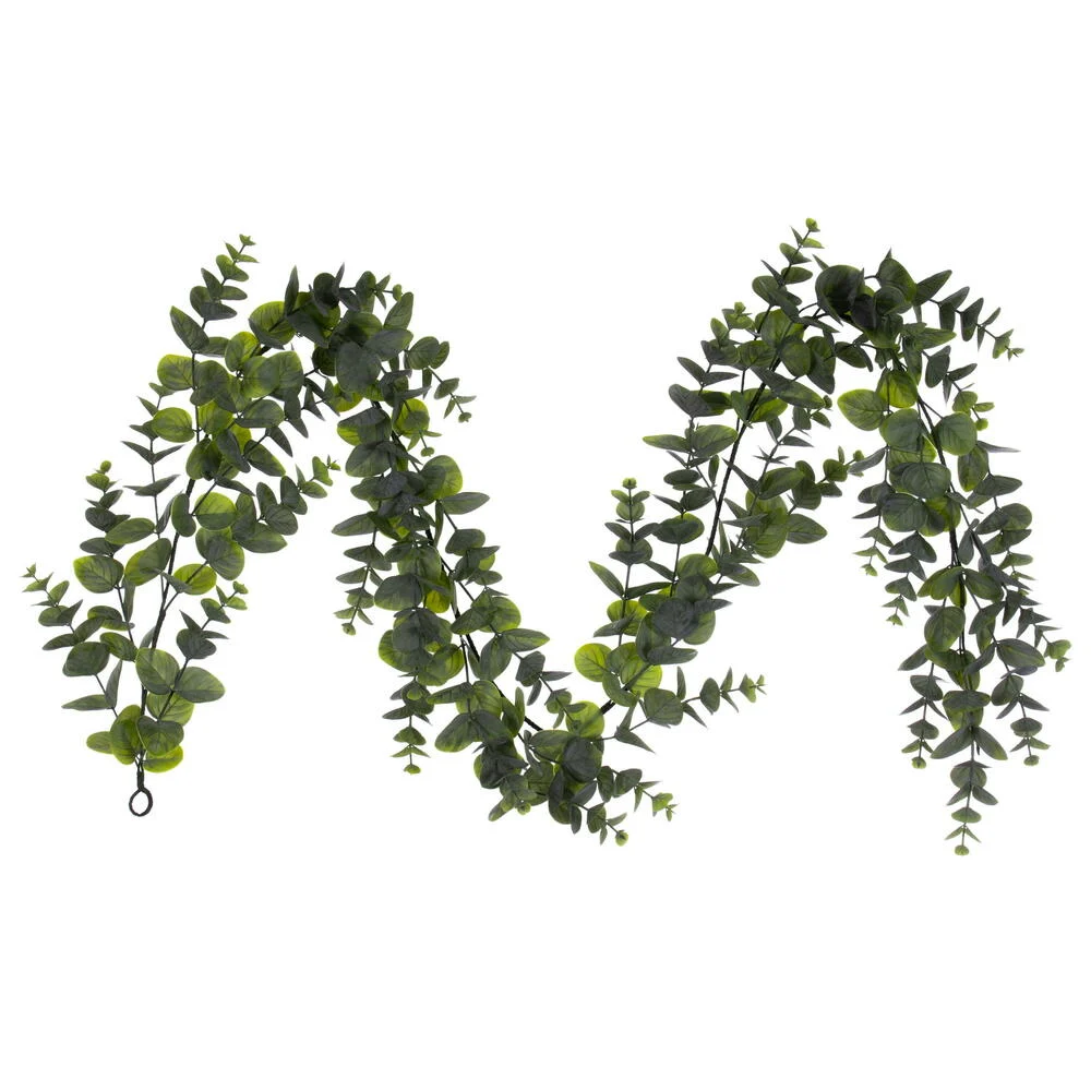 Vickerman FK234672 6' Artificial Green Spiral Eucalyptus Garland