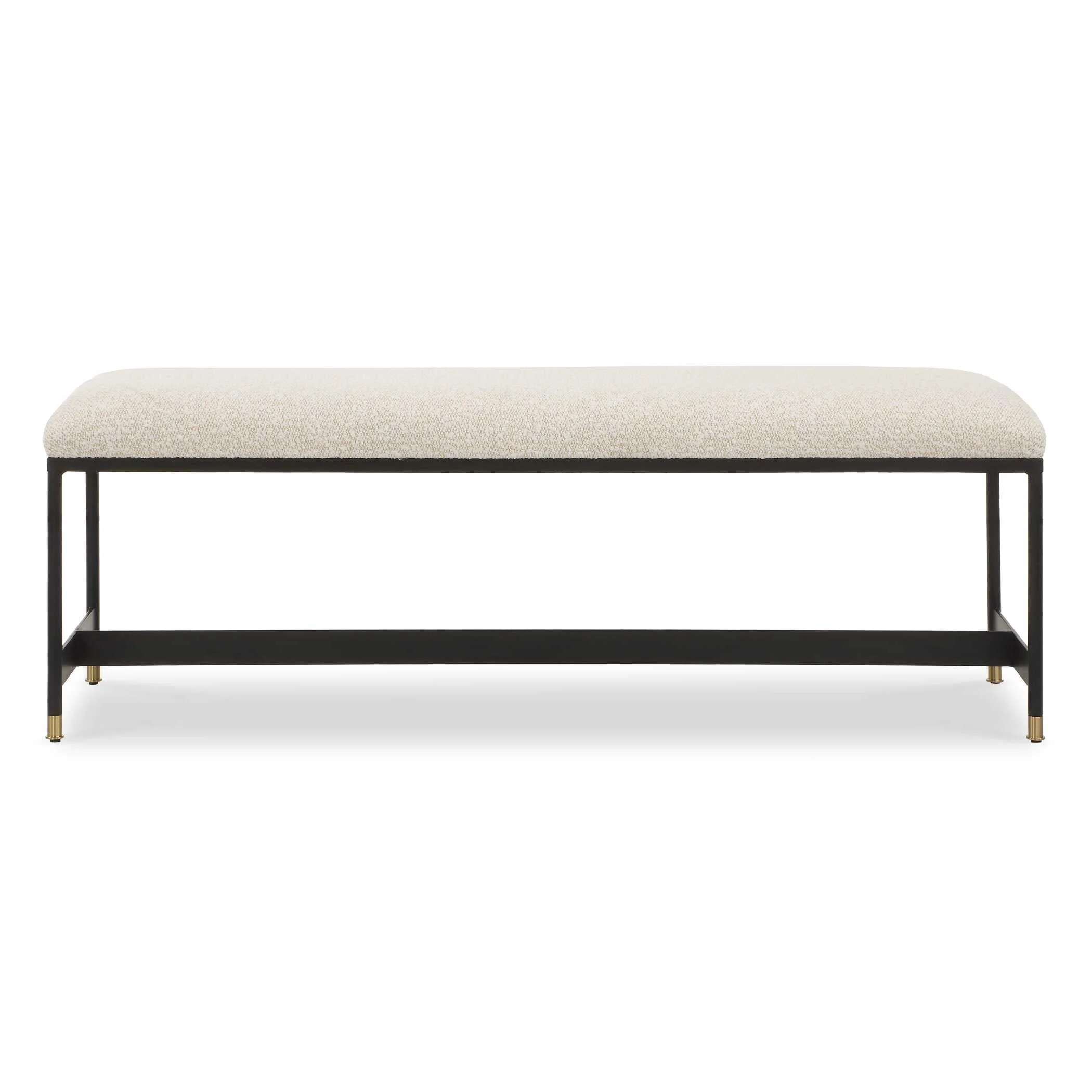 Halston Upholstered White Bench