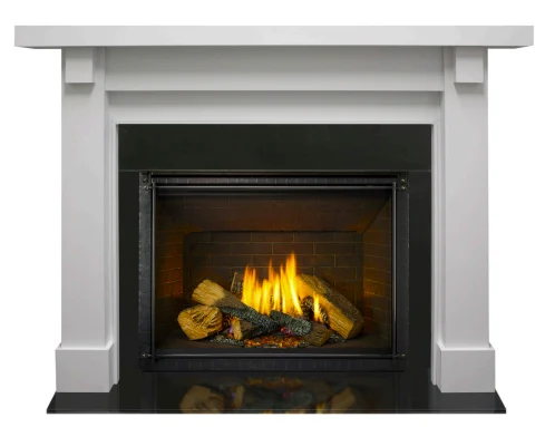 Fireside Furnishing Battlefield White Primed MDF Flush B Mantel Base