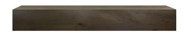 Fireside Furnishing Ozark 72" Ebony Unfinished Distressed Knotty Alder Wooden Mantel Shelf