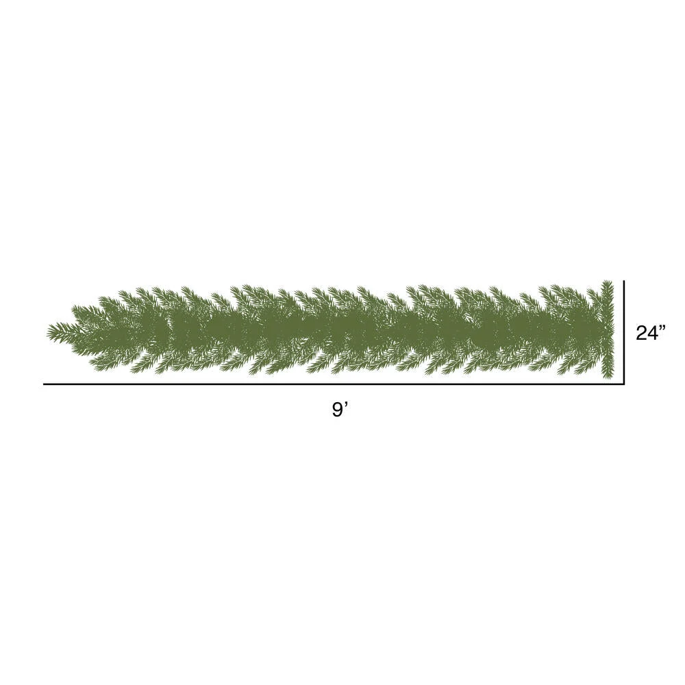 Vickerman C164921Led 9' Oregon Fir Artificial Christmas Swag Garland Warm White Led Lights