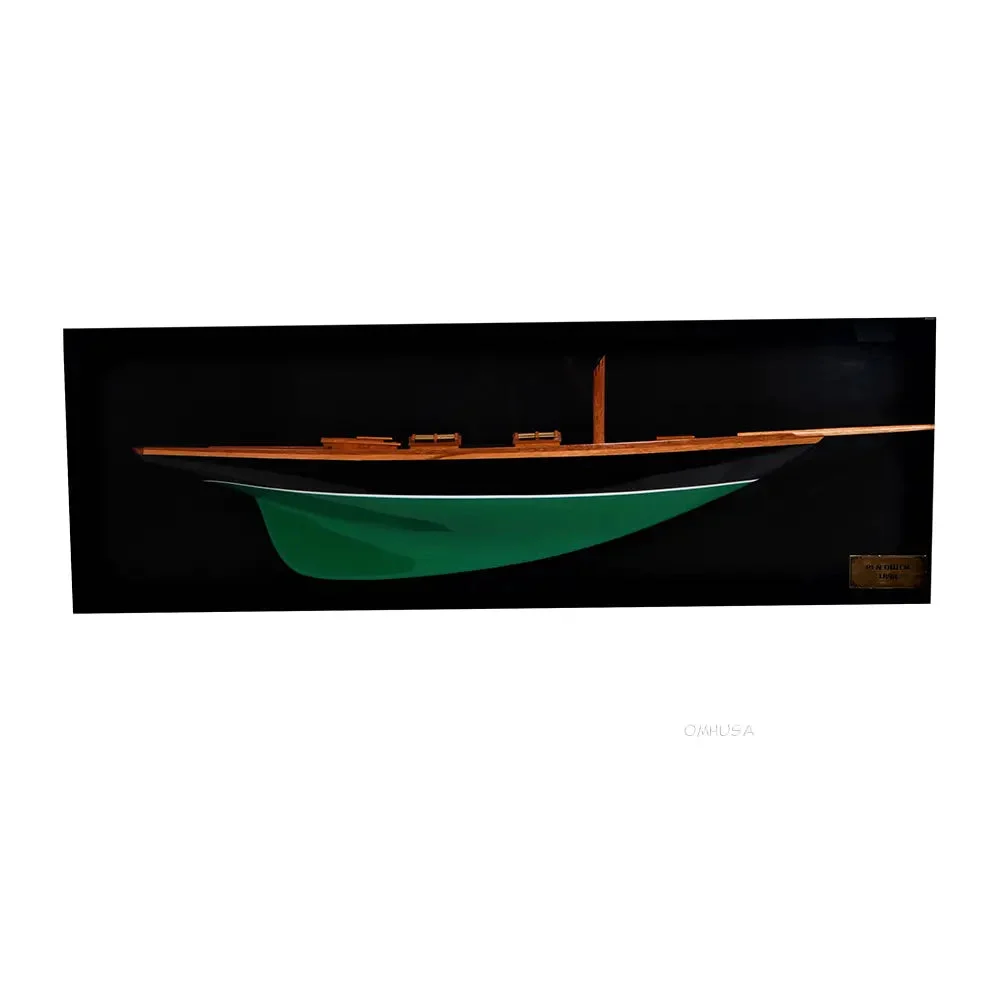 Pen Duick Half-Hull Model Boat 35.5" – Handcrafted Wooden Yacht By Old Modern Handicrafts