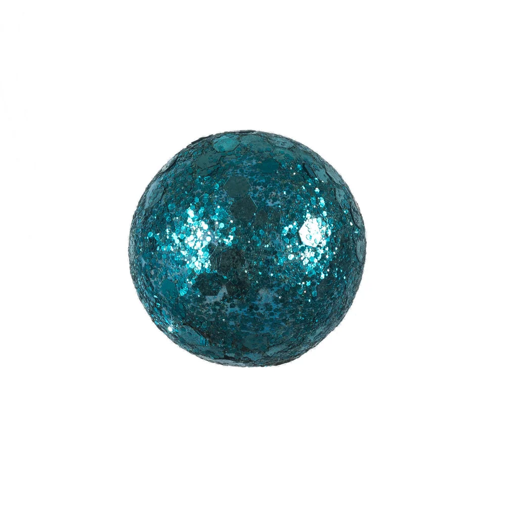 Vickerman L132212 20Mm/25Mm/30Mm Turquoise Glitter Polystyrene Ball Christmas Ornament 72 Per Bag