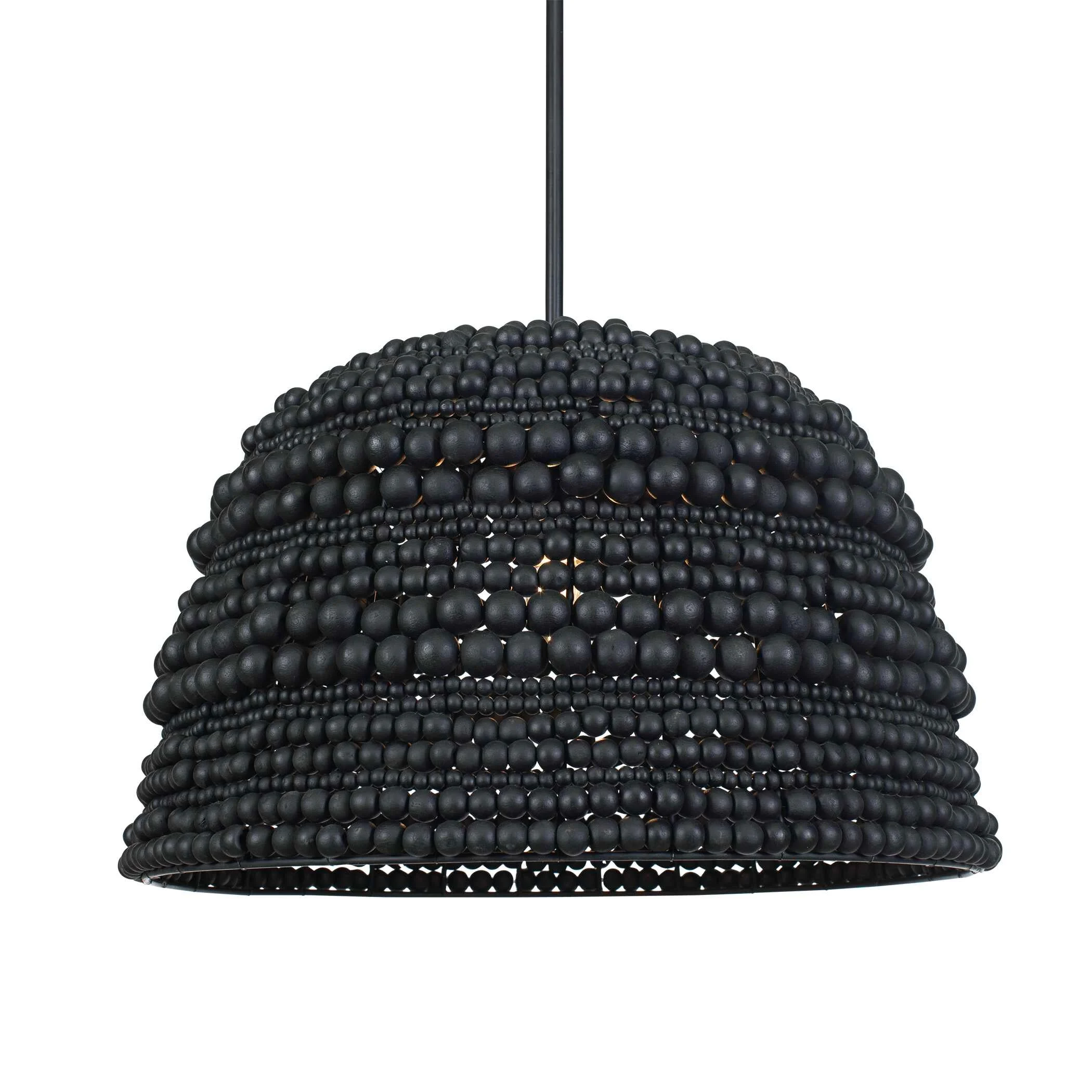 Persephone Black Bead 1 Light Pendant