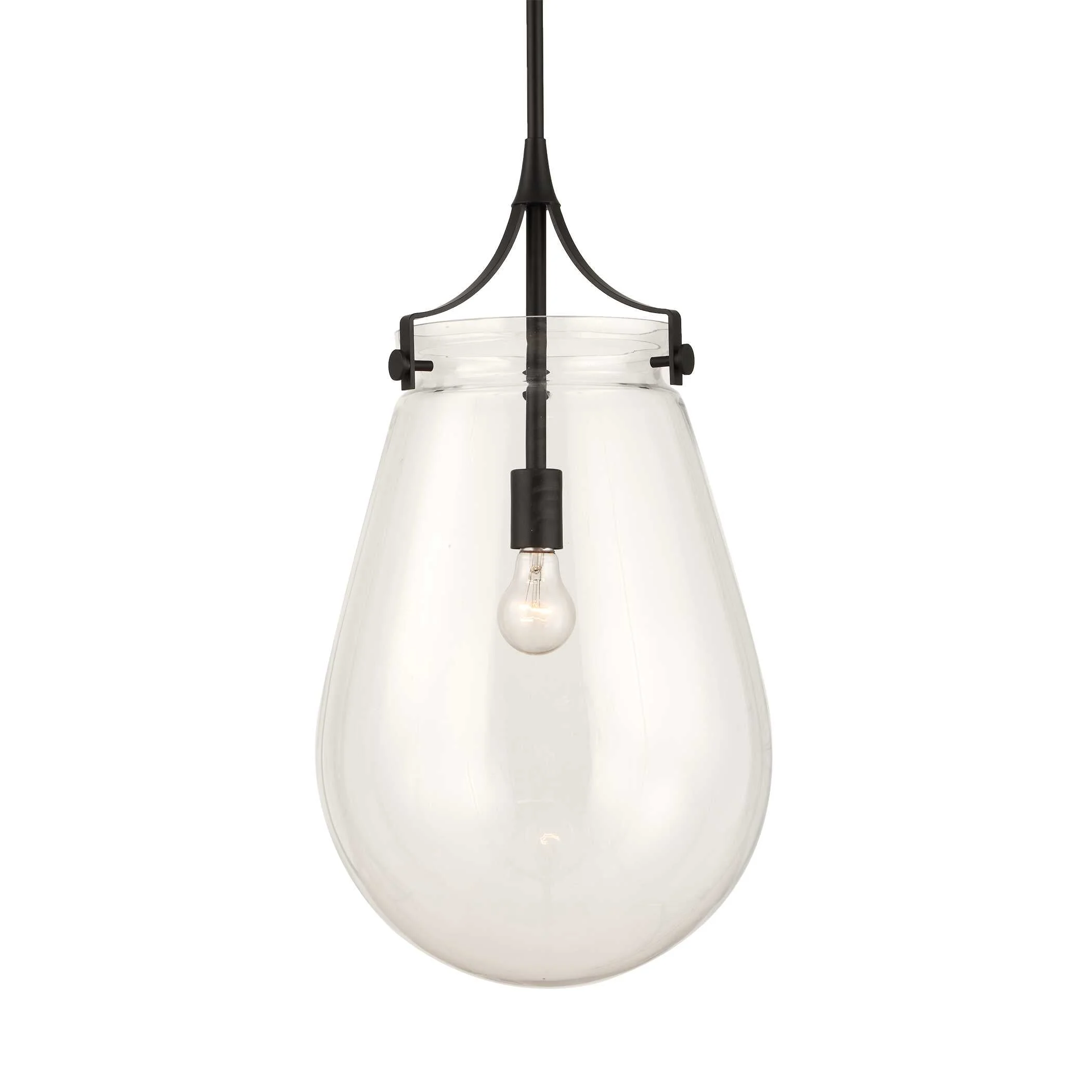 Dewdrop 1 Light Glass Shade Pendant