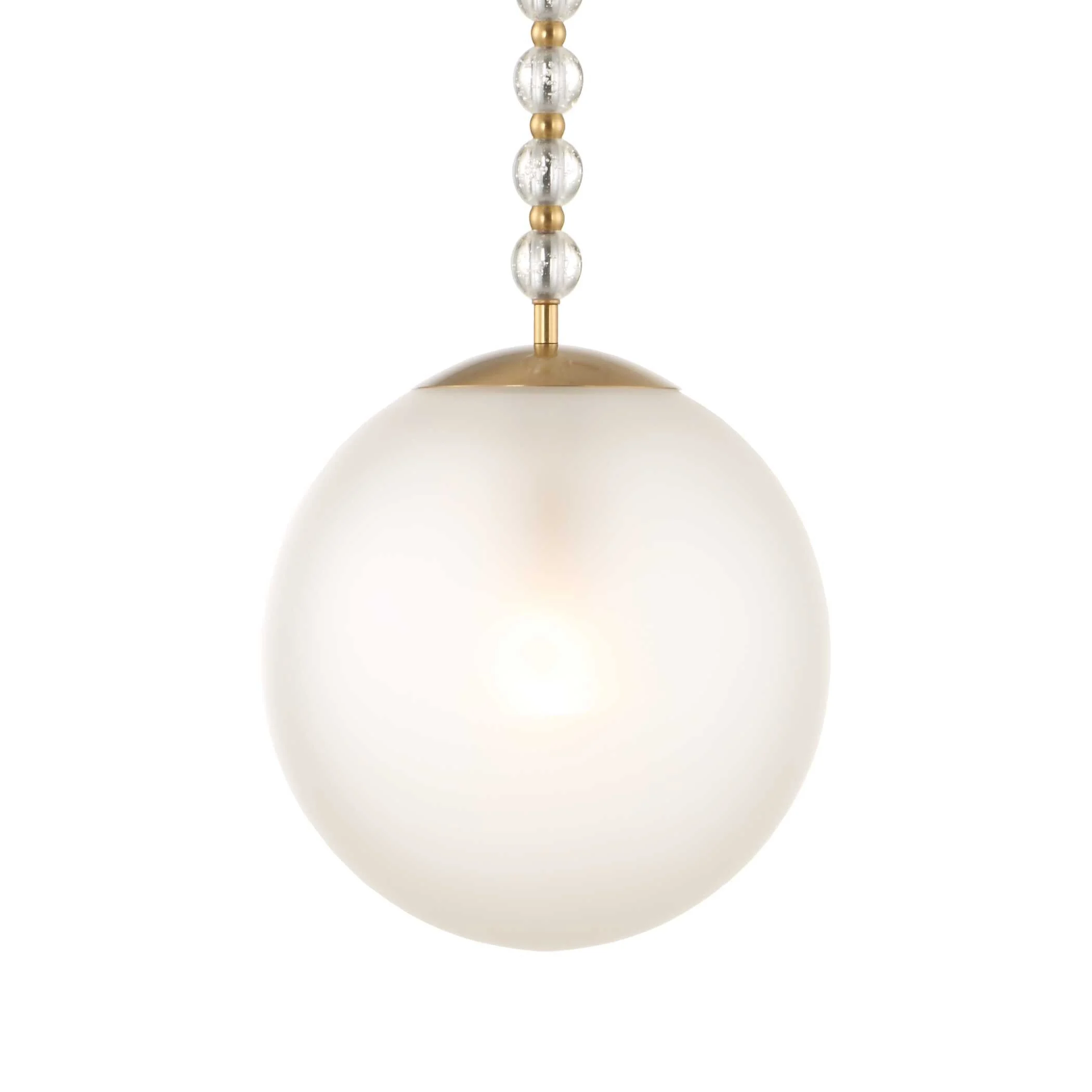 Ripple 1 Light Frost Glass Pendant