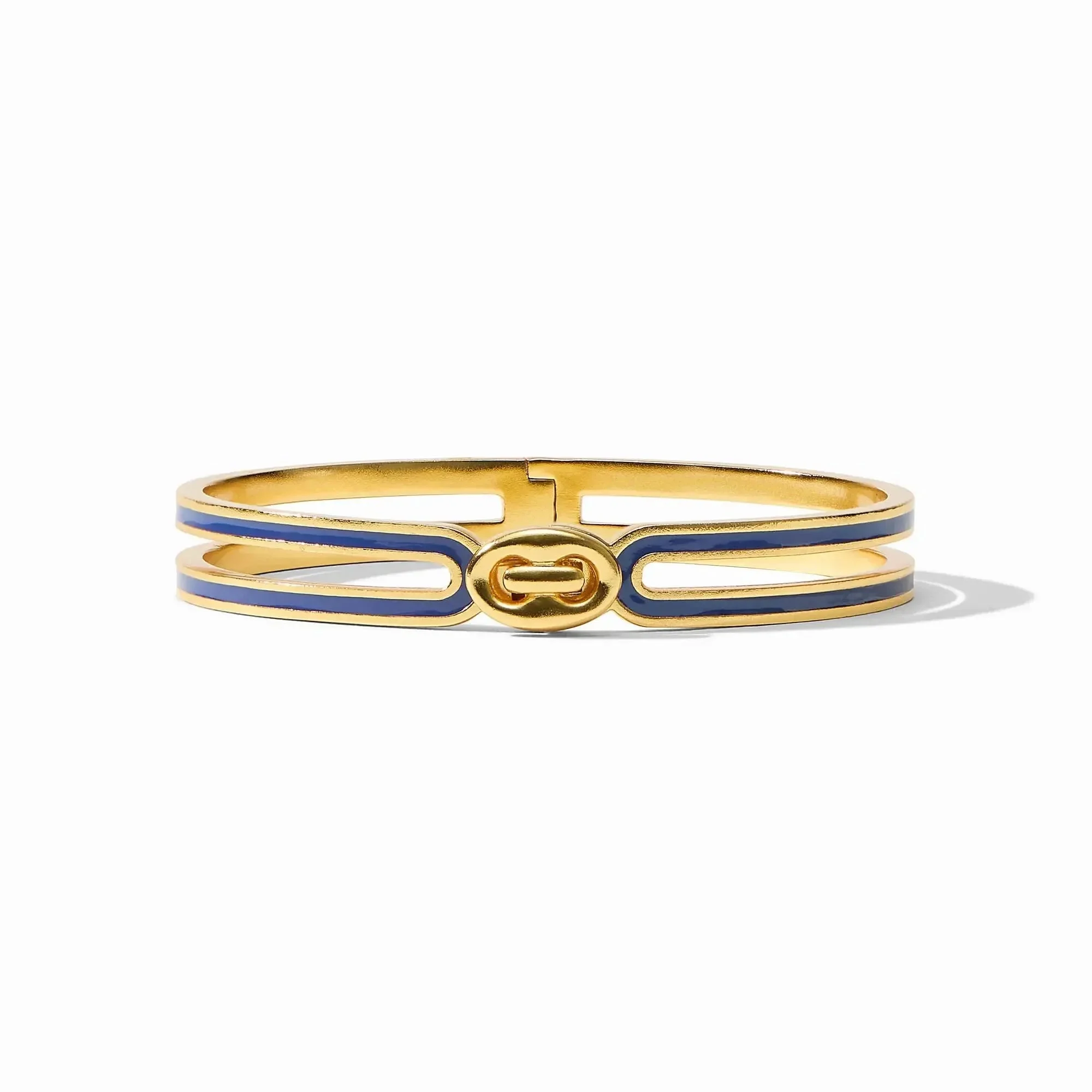 Laguna Enamel Hinge Bangle // Navy