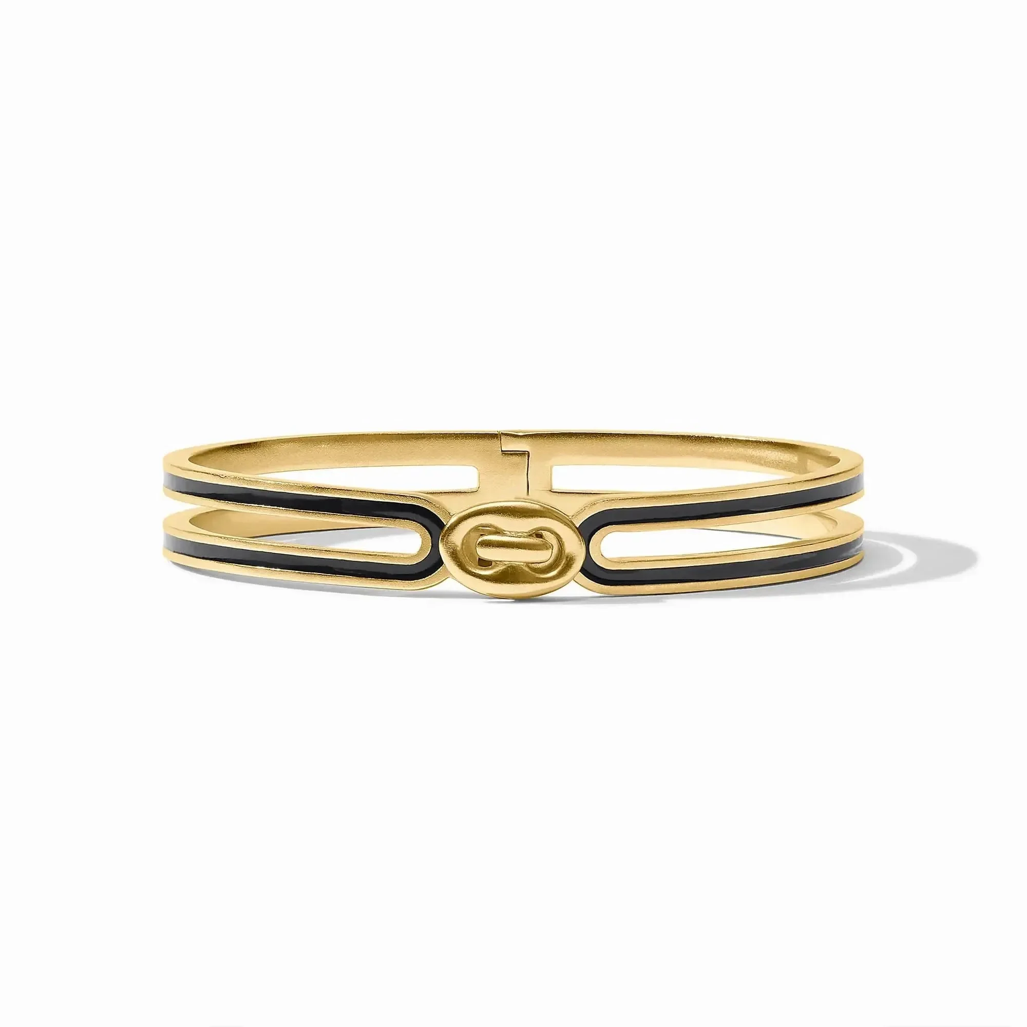 Laguna Enamel Hinge Bangle // Black
