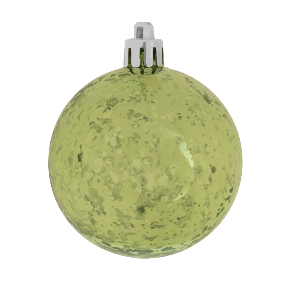 Vickerman M166354 4" Celadon Shiny Mercury Ball Ornament 6 Per Bag