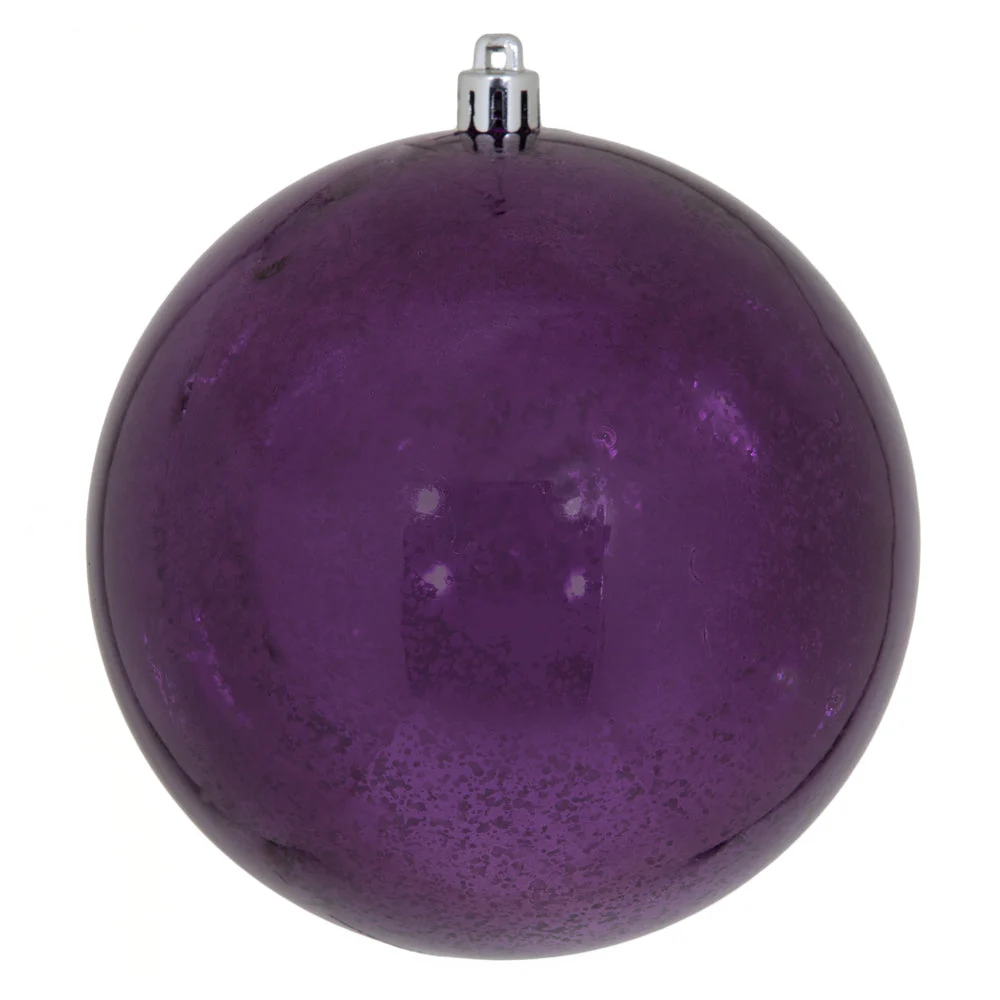Vickerman M166426 4.75" Plum Shiny Mercury Ball Ornament 4 Per Bag