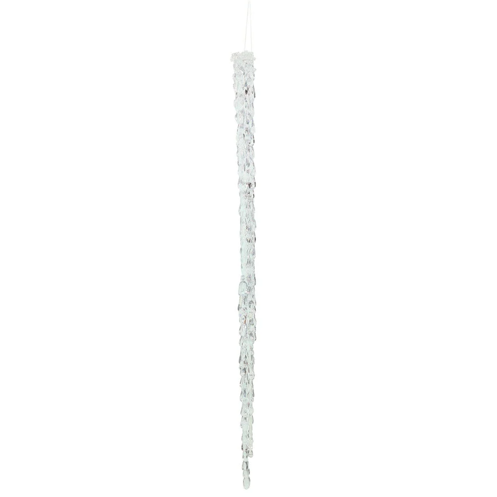 Vickerman M174124 24" Clear Acrylic Icicle Christmas Ornament. 2 Per Box.
