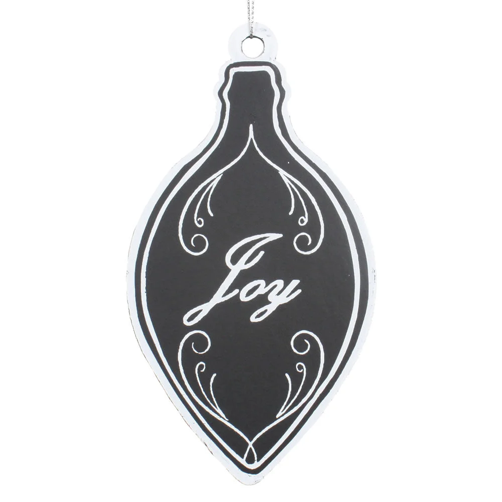 Vickerman M176123 7" Black-White Flat Joy Hologram Finial. Comes 6 Per Bag