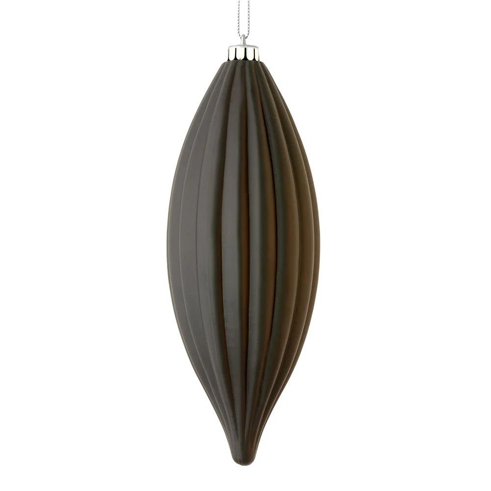 Vickerman M183217M 8" Black Matte Line Finial Ornament Pack Of 4