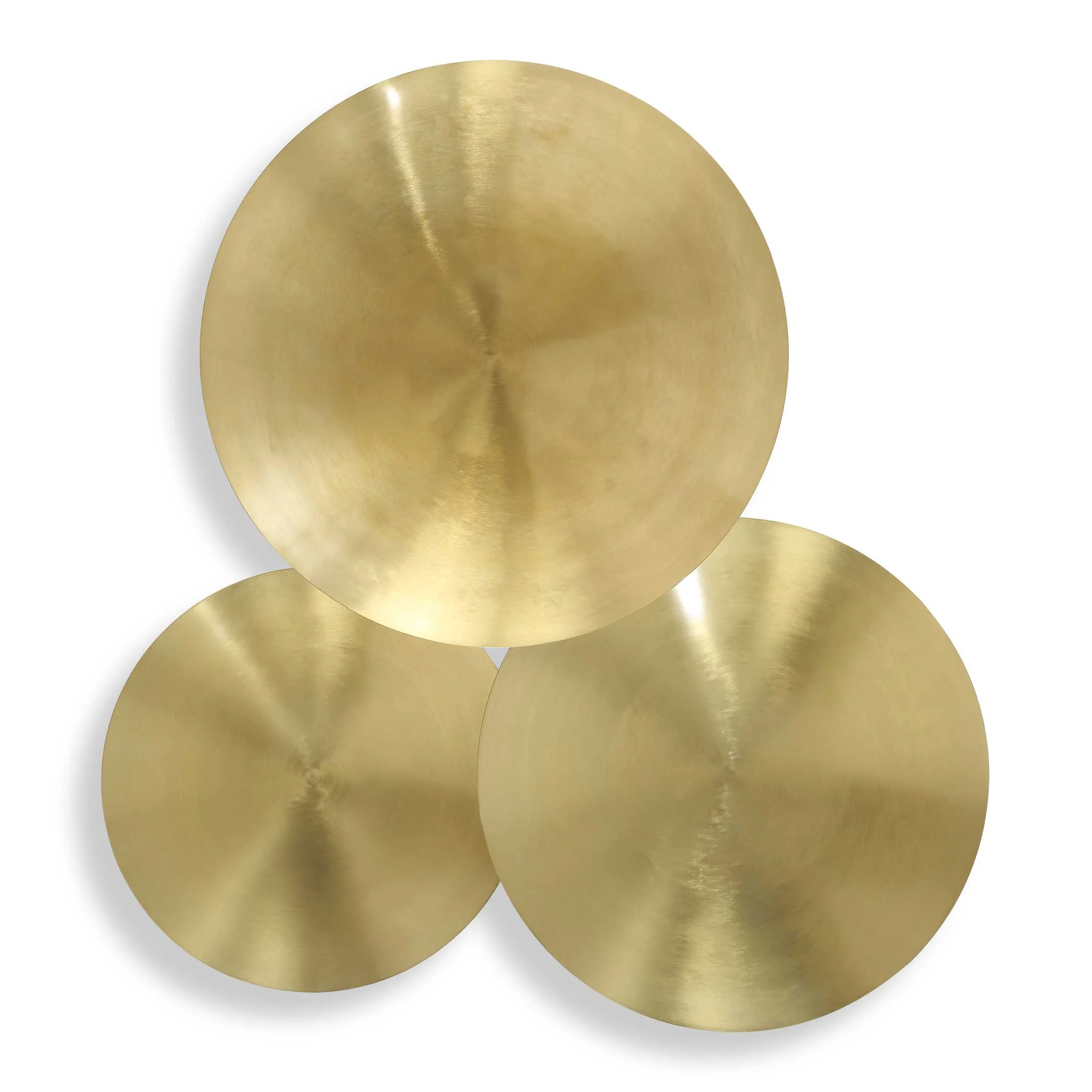 Cymbalic Round Brass Wall Art // Set of 3