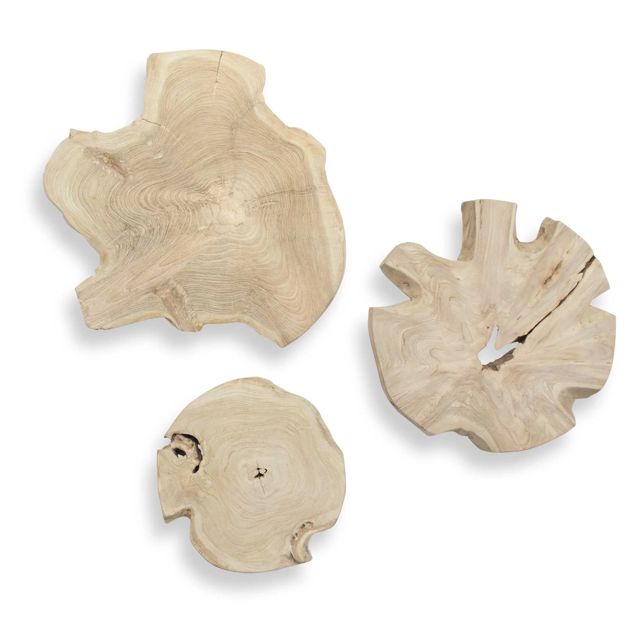 Kalani Wood Outdoor Wall Art // Set of 3