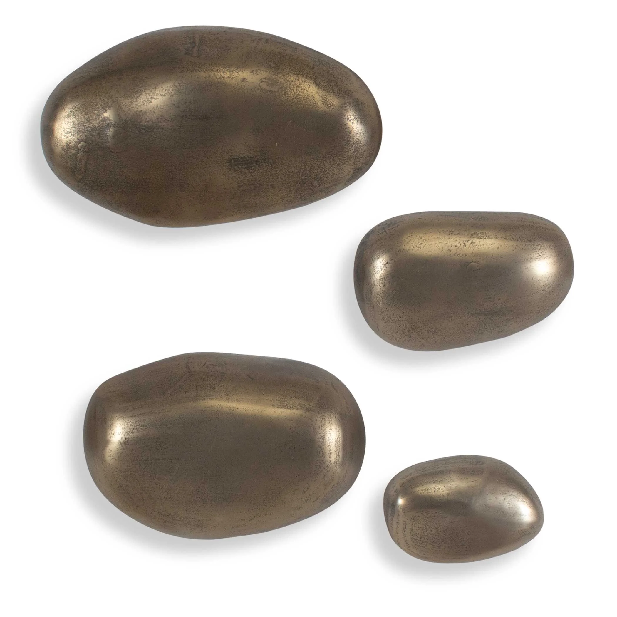 Set In Stone Brass Outdoor Wall Art // Set of 4