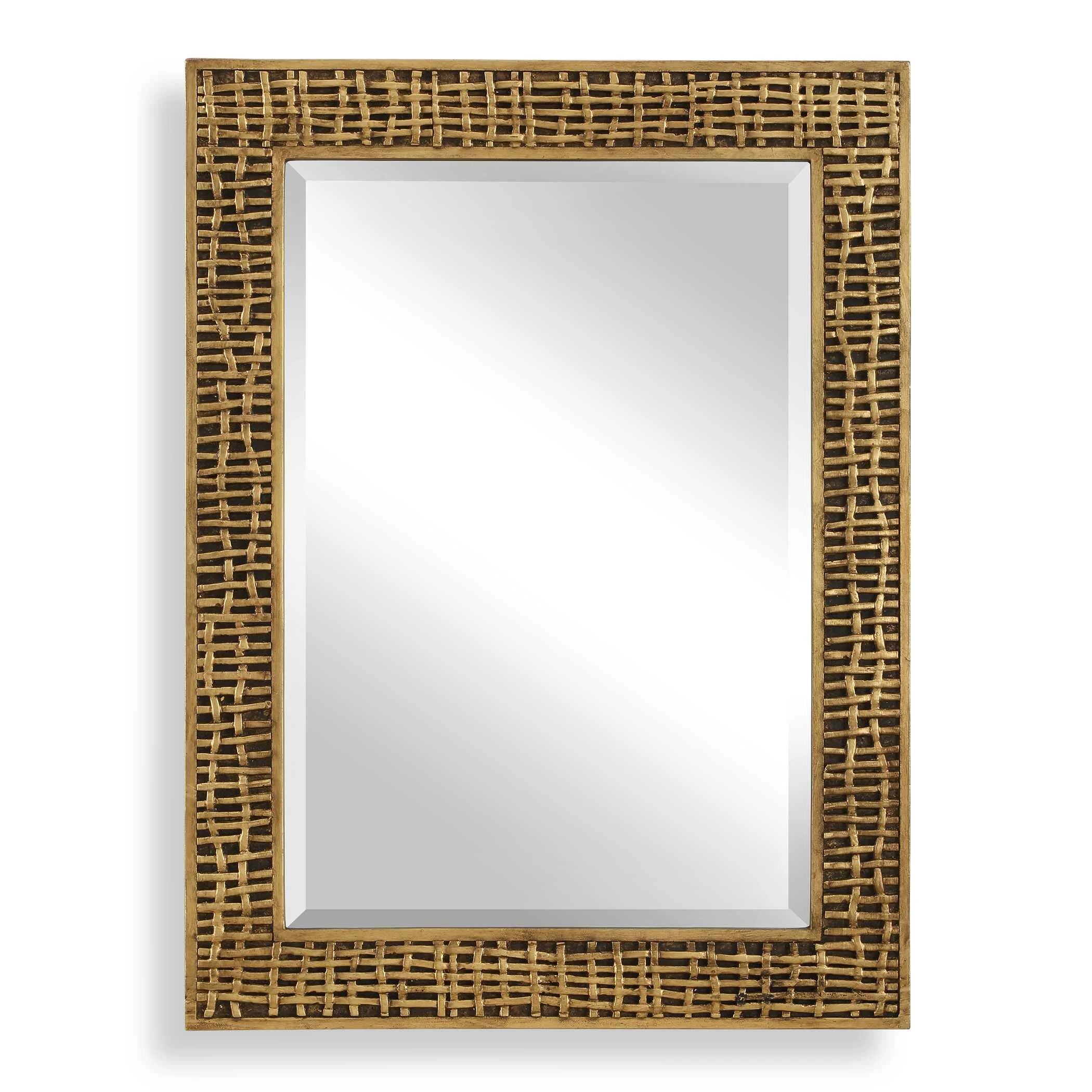 Woven In Time Gold Mirror