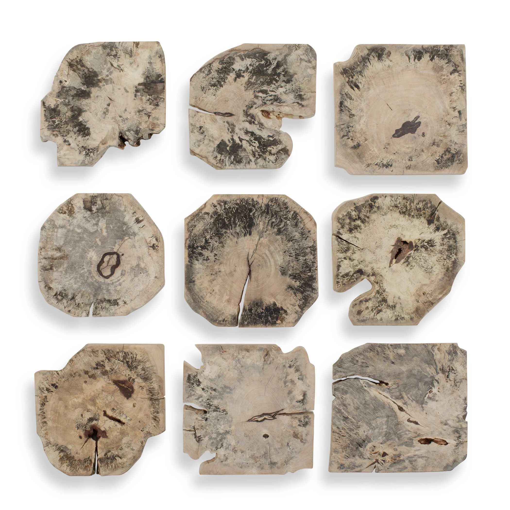 Bahati Wood Bleached Wall Decor // Set of 9
