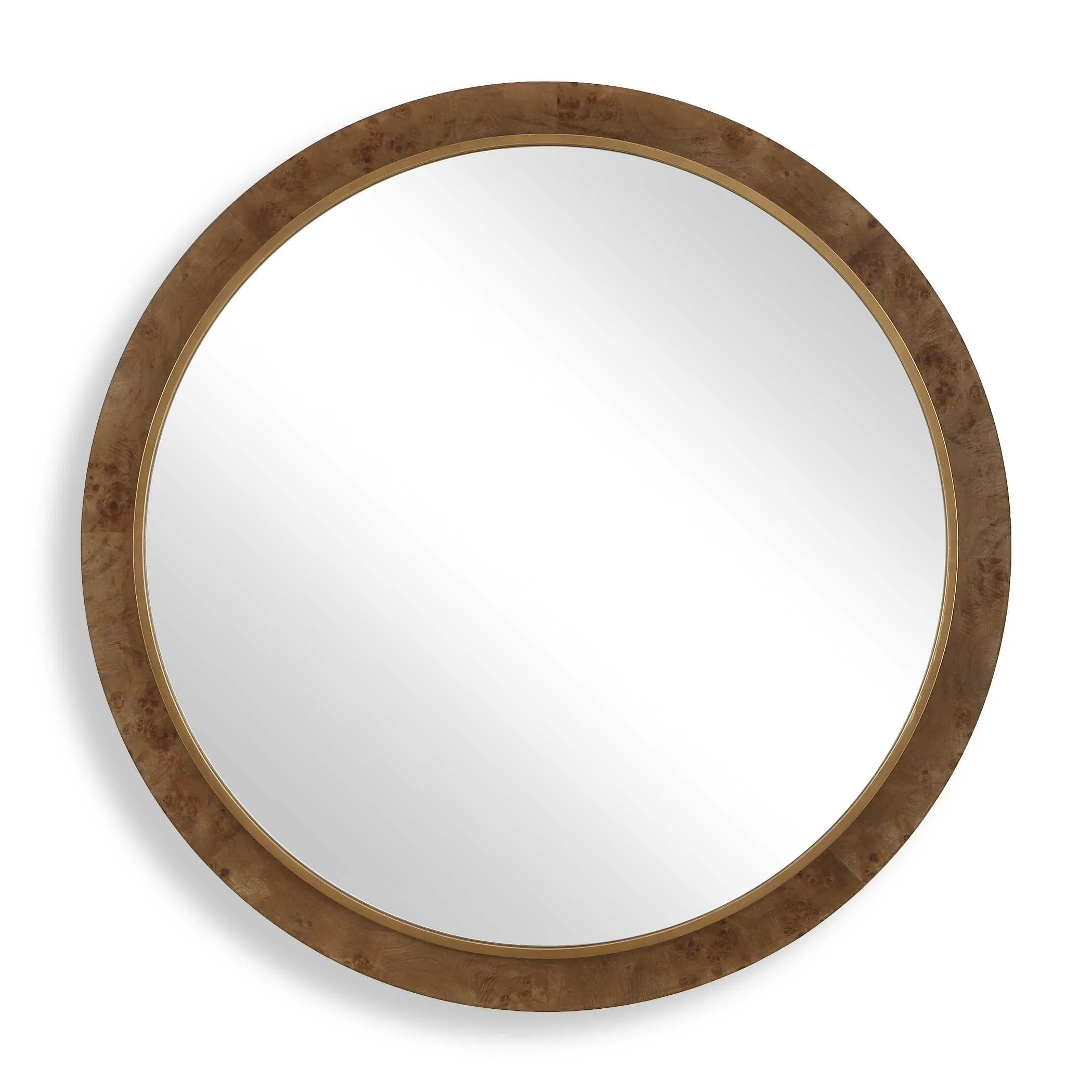 Cleveland Round Burl Wood Mirror