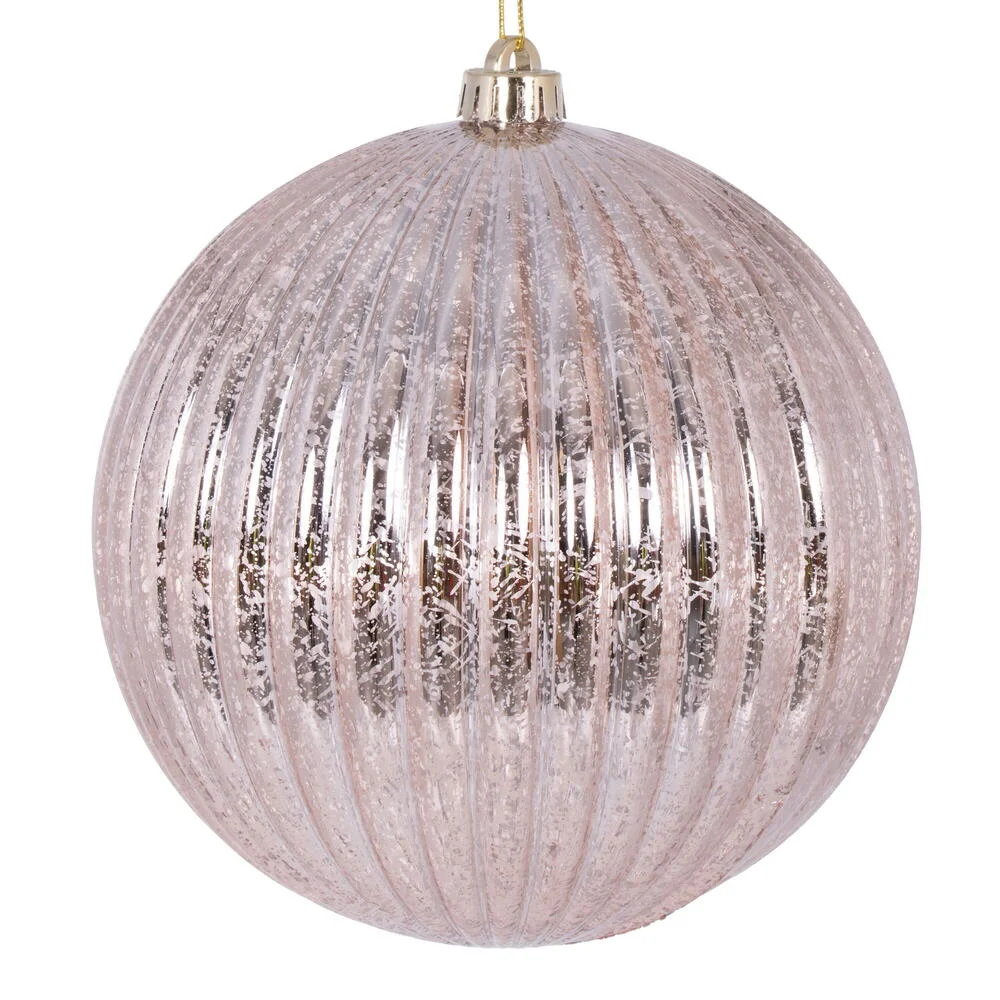 Vickerman N162458 6" Rose Gold Shiny Lined Mercury Ball V