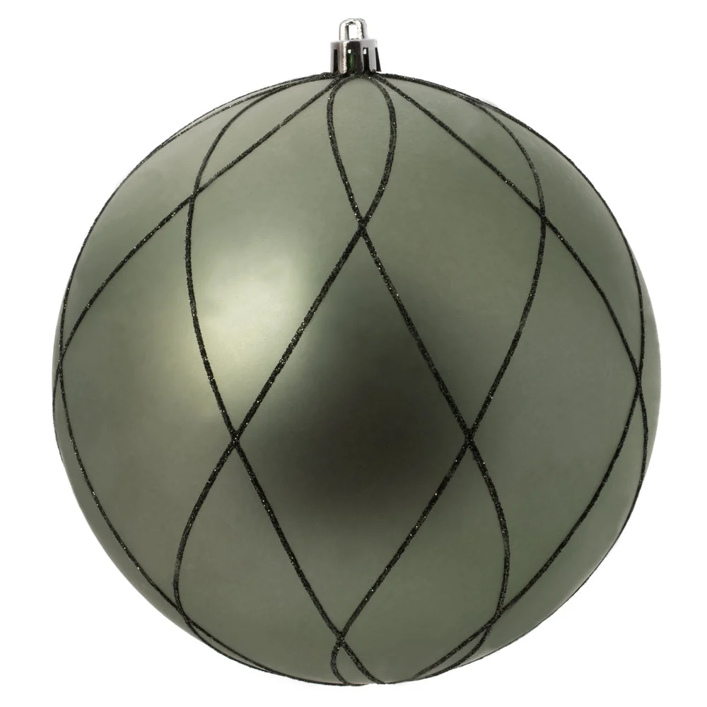 Vickerman N170723D 6" Wrought Iron Matt Glit Swirl Ball 3Bx