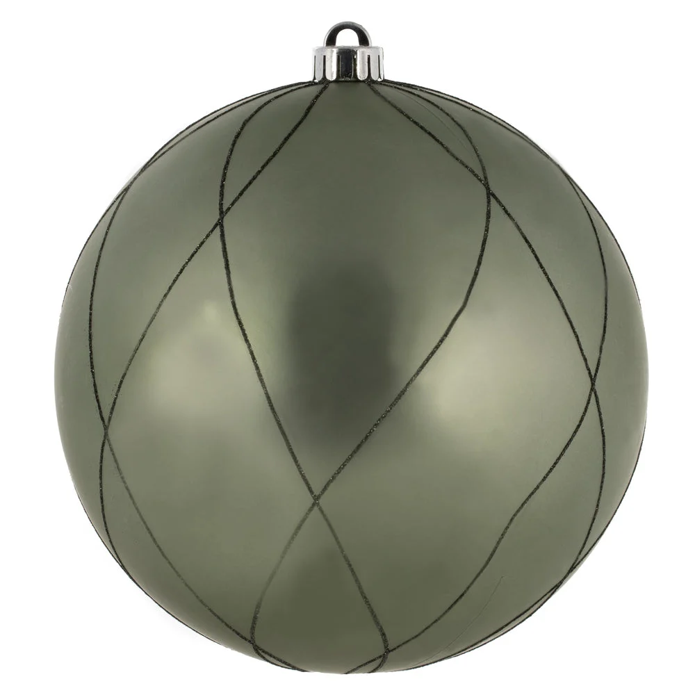 Vickerman N170823D 8" Wrought Iron Matte Glitter Swirl Ball