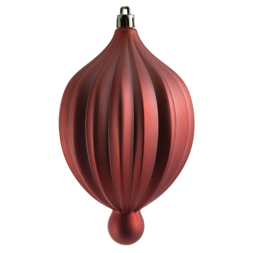 Vickerman N174671D 6.3" X 3.5" Coral Matte Lantern Ornament With Drilled And Wired Caps Comes 4/Bag