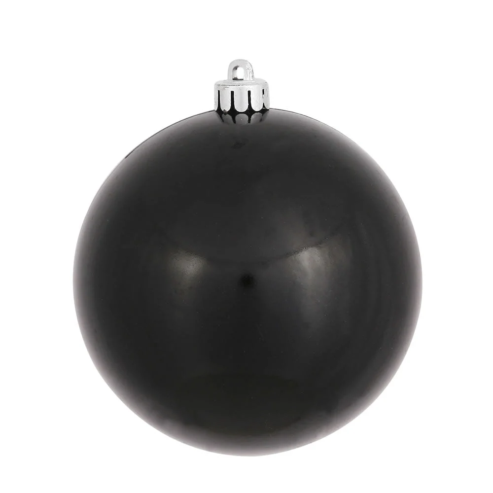 Vickerman N593017DCV 12" Black Candy Ball Ornament