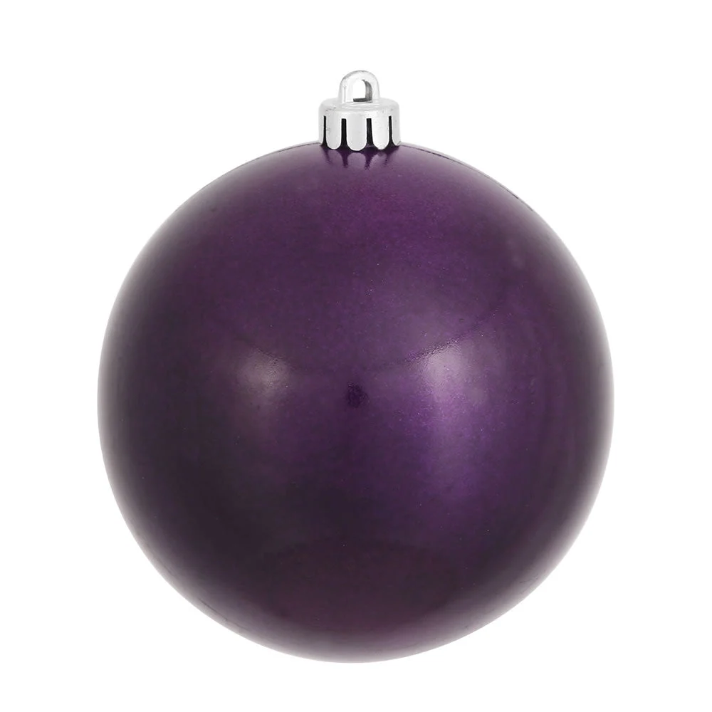 Vickerman N593026DCV 12" Plum Candy Ball Ornament