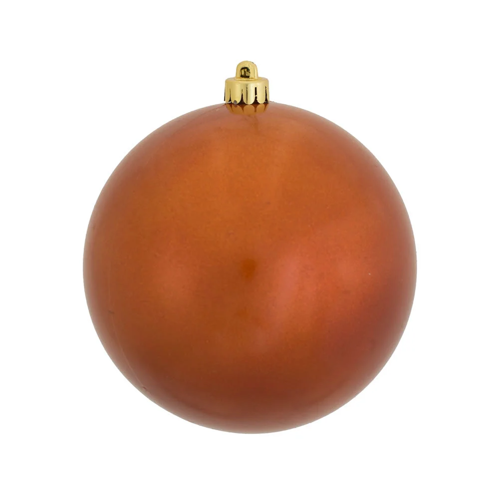 Vickerman N593018DCV 12" Burnished Orange Candy Ball Ornament