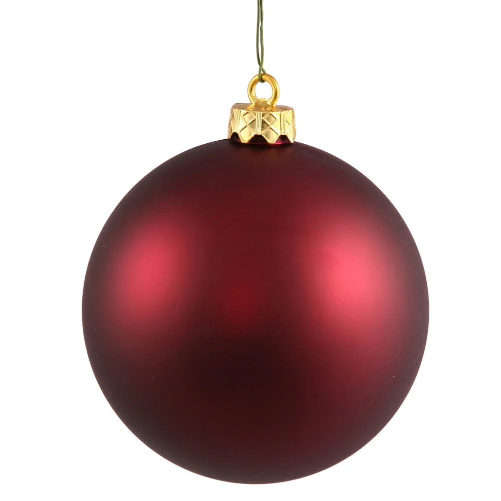 Vickerman N593019DMV 12" Wine Matte Ball Ornament