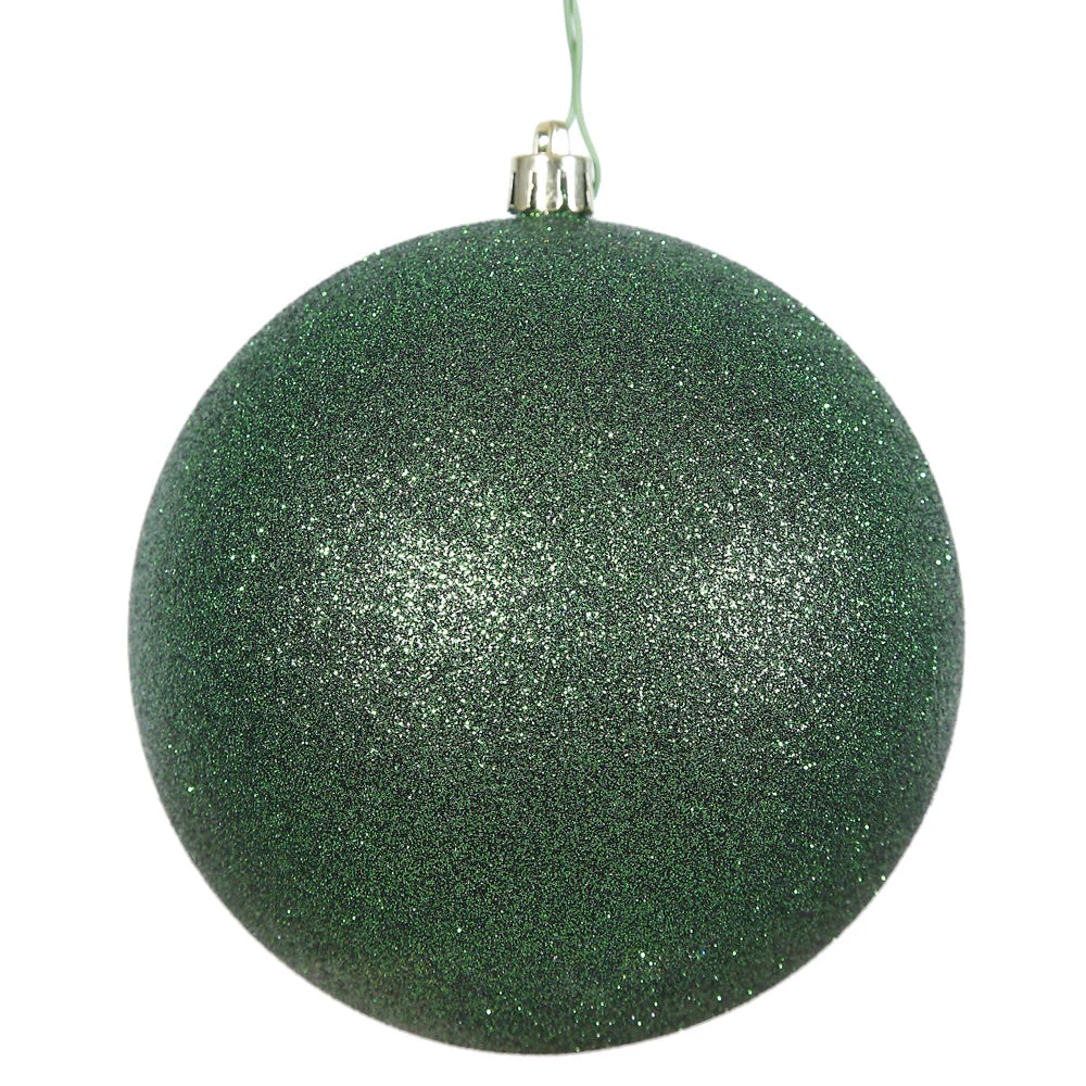 Vickerman N593024DG 12" Emerald Glitter Ball Ornament