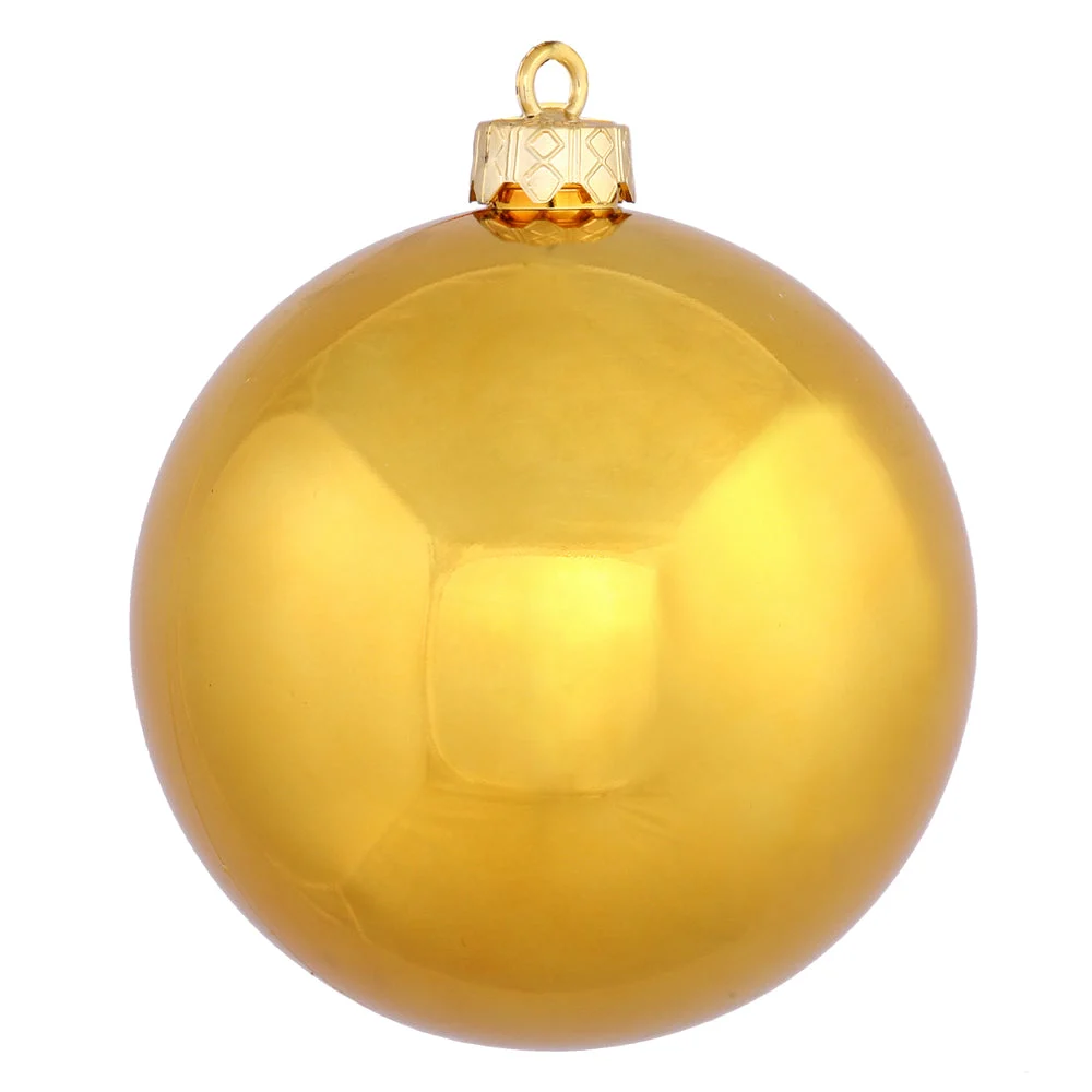 Vickerman N593030DSV 12" Antique Gold Shiny Ball Ornament
