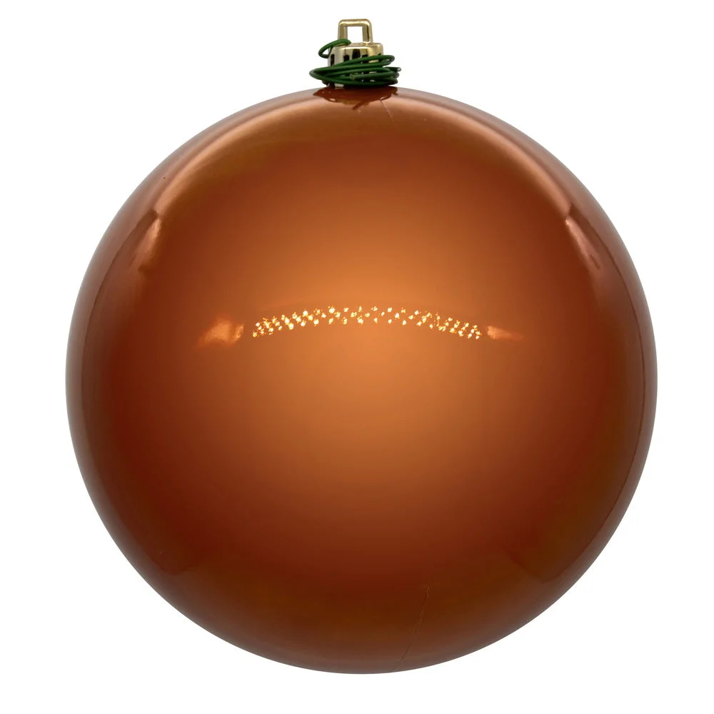 Vickerman N592588DPV 10" Copper Pearl Uv Drilled Ball Ornament 1 Per Bag.