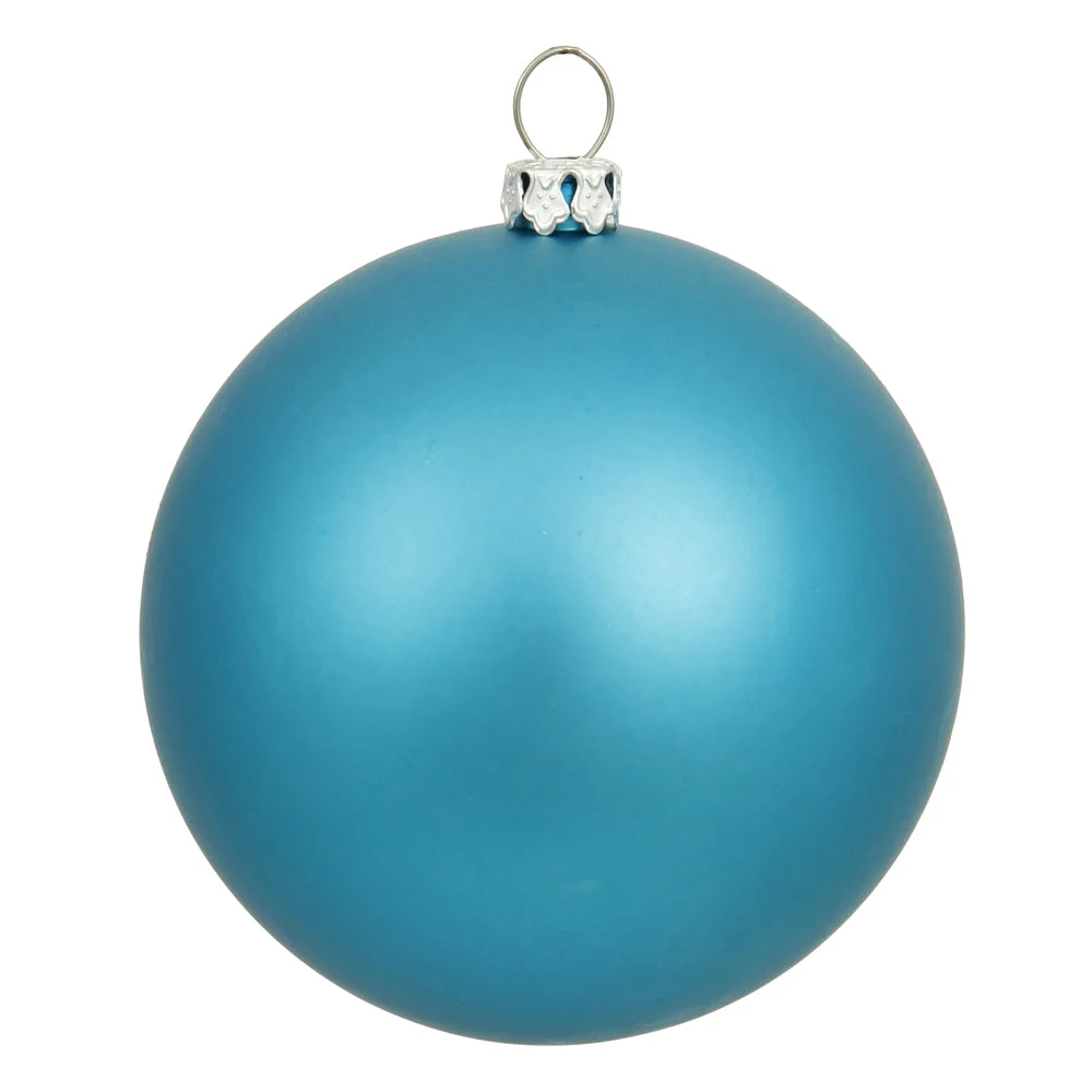 Vickerman N593012DMV 12" Turquoise Matte Ball Ornament
