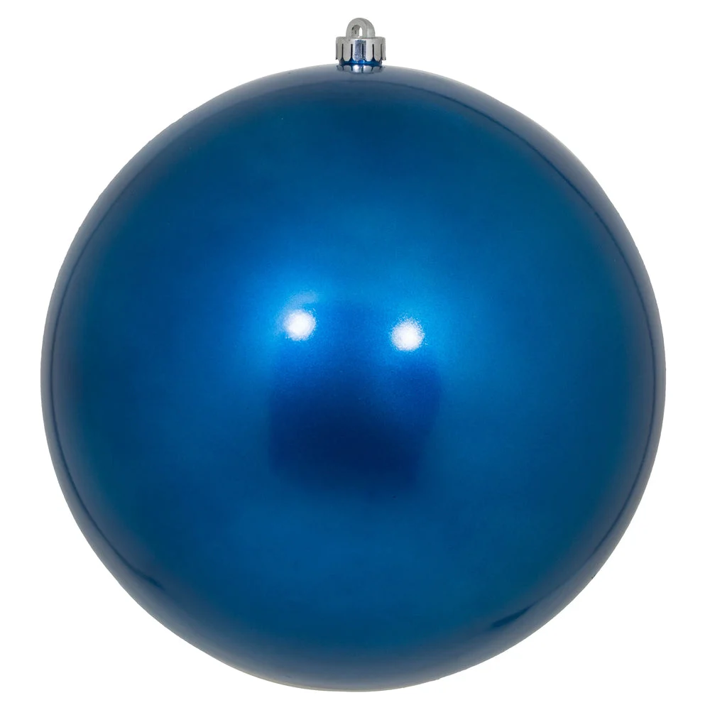 Vickerman N593002DCV 12" Blue Candy Ball Ornament