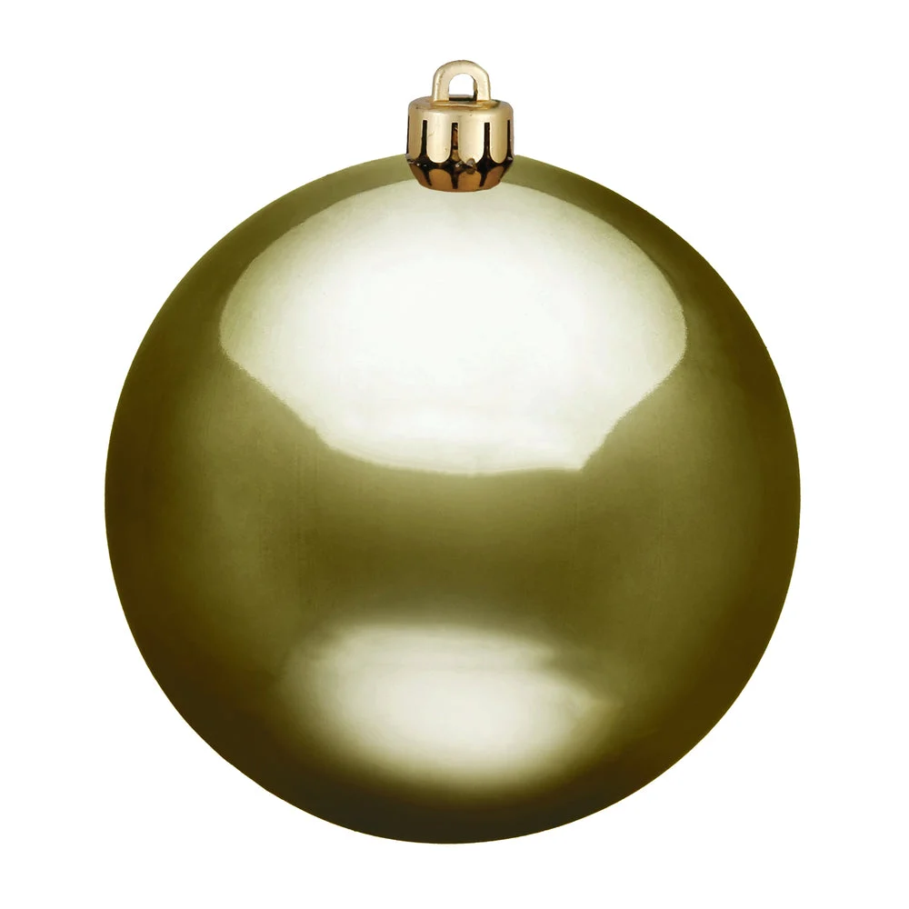 Vickerman N593014DSV 12" Olive Shiny Ball Ornament