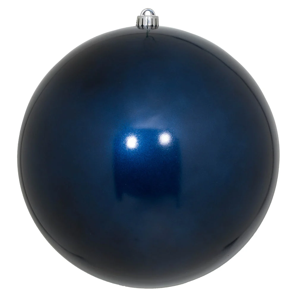 Vickerman N593031DCV 12" Midnight Blue Candy Ball Ornament