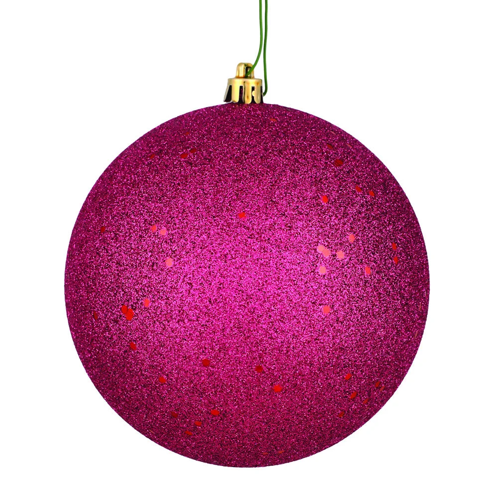 Vickerman N593021DQ 12" Berry Red Sequin Ball Ornament