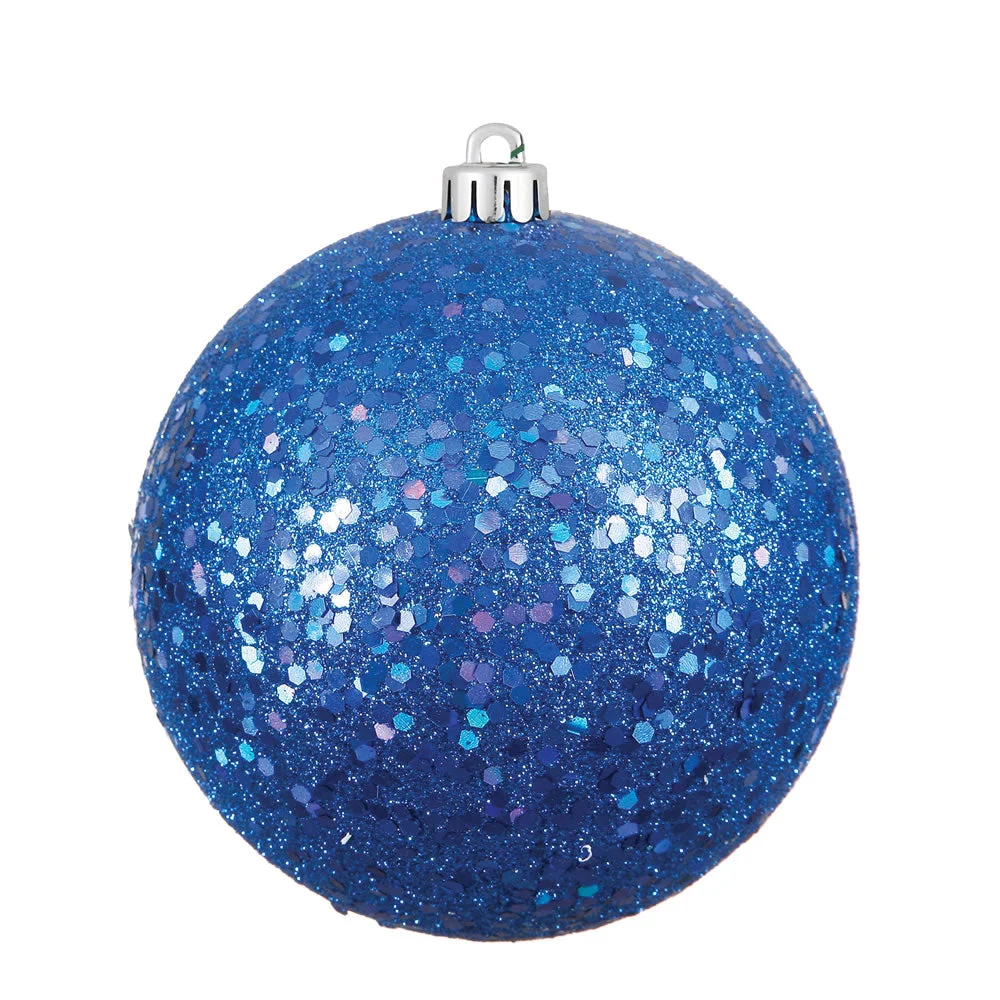 Vickerman N593002DQ 12" Blue Sequin Ball Ornament